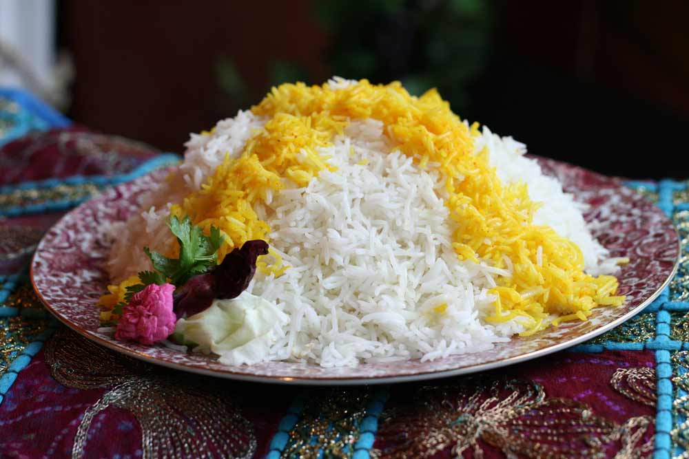 Иранская кухня рис с шафраном